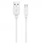 Jellico B15 Durable-Soft Universal USB-C į USB duomenų ir greito 3.1A įkrovimo laidas 1m baltas