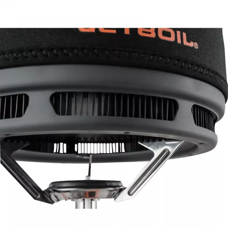 Jetboil 1.5L Keraminis Maisto Gaminimo Puodas - Kempingo Puodas su FluxRing, Kietai Anoduotu Aliuminiu, Nelimpančia Danga, Sulankstomomis Rankenomis