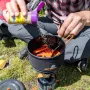 Jetboil 1.5L Keraminis Maisto Gaminimo Puodas - Kempingo Puodas su FluxRing, Kietai Anoduotu Aliuminiu, Nelimpančia Danga, Sulankstomomis Rankenomis