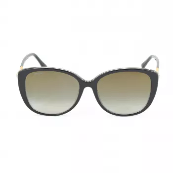 JIMMY CHOO ALY-F-S-AE2 Moteriški katės akies formos akiniai nuo saulės auksiniai su rudais gradientiniais lęšiais 54/18/145 mm