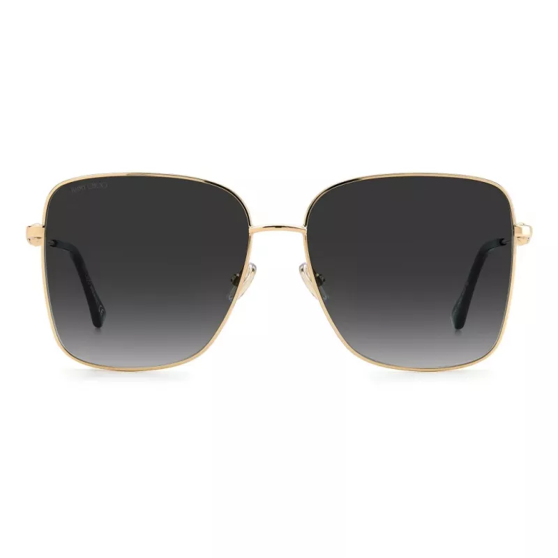 JIMMY CHOO HESTER-S-2M2 Moteriški akiniai nuo saulės - Juodas rėmelis, pilki gradientiniai lęšiai 59 mm