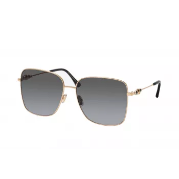 JIMMY CHOO HESTER-S-2M2 Moteriški akiniai nuo saulės - Juodas rėmelis, pilki gradientiniai lęšiai 59 mm