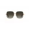 JIMMY CHOO LILI-S-J7D Moteriški drugelio/katės akies formos akiniai nuo saulės, auksinis metalinis rėmelis, rudi gradientiniai lęšiai, 58 mm