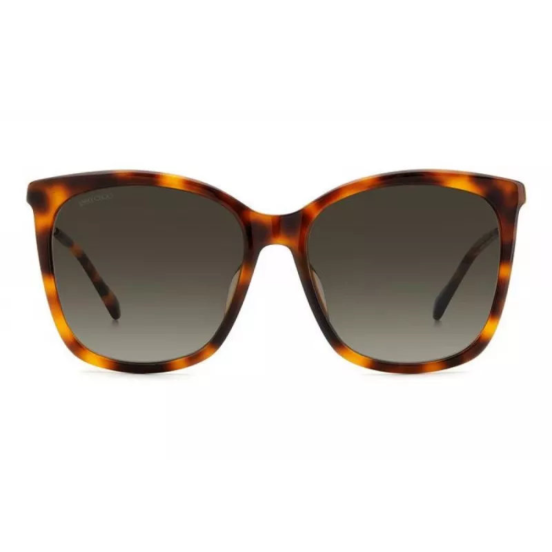 JIMMY CHOO NEREA akiniai NEREAGS05LHA Moteriški katės akies acetatas juoda pilka 55/20/144 mm