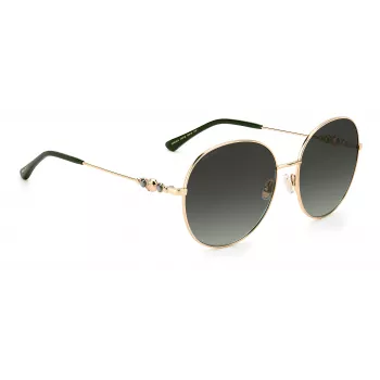 JIMMY CHOO Moteriški akiniai nuo saulės BIRDIESPEFIB - Oversized kvadratiniai katės akies rėmeliai iš acetato - 60/18/145 mm - UV400 apsauga