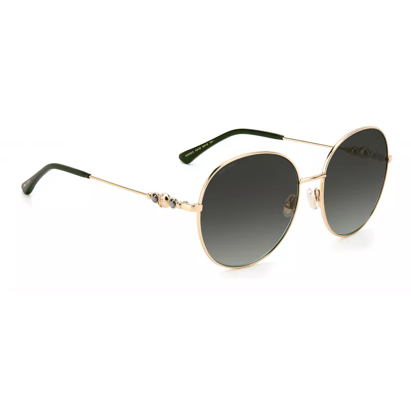 JIMMY CHOO Moteriški akiniai nuo saulės BIRDIESPEFIB - Oversized kvadratiniai katės akies rėmeliai iš acetato - 60/18/145 mm - UV400 apsauga