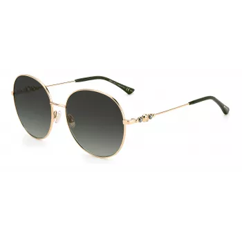 JIMMY CHOO Moteriški akiniai nuo saulės BIRDIESPEFIB - Oversized kvadratiniai katės akies rėmeliai iš acetato - 60/18/145 mm - UV400 apsauga