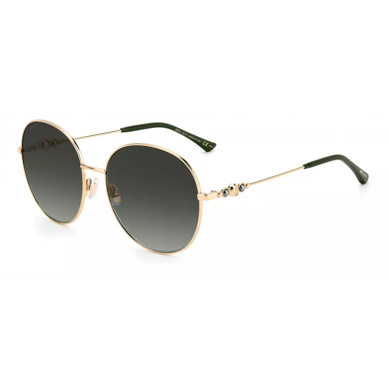 JIMMY CHOO Moteriški akiniai nuo saulės BIRDIESPEFIB - Oversized kvadratiniai katės akies rėmeliai iš acetato - 60/18/145 mm - UV400 apsauga