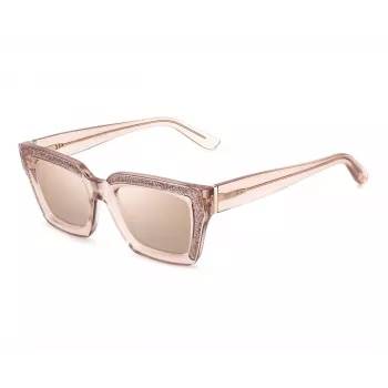 JIMMY CHOO Moteriški MEGS-S-FWM2S „Cat Eye“ akiniai nuo saulės Havana Brown Gradient 51mm