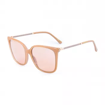 Jimmy Choo Women's Scilla F/S WM2S Sunglasses - Black Acetate Butterfly/Cat-Eye Frame with Grey Gradient Lenses - 52/15/140 mm
