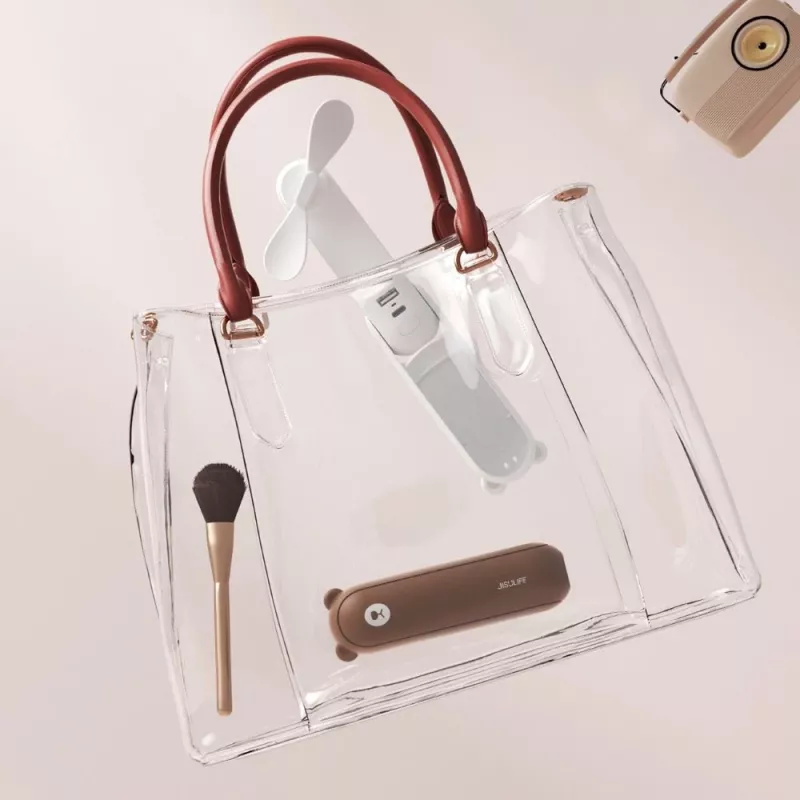 JISULIFE Nešiojamas ventiliatorius 8 Ruda - Nešiojamas įkraunamas mini ventiliatorius su power bank funkcija