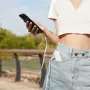 JISULIFE nešiojamas ventiliatorius 8 Plus baltas - 5000mAh, USB-C, 46h veikimo laikas, LED ekranas, Power Bank