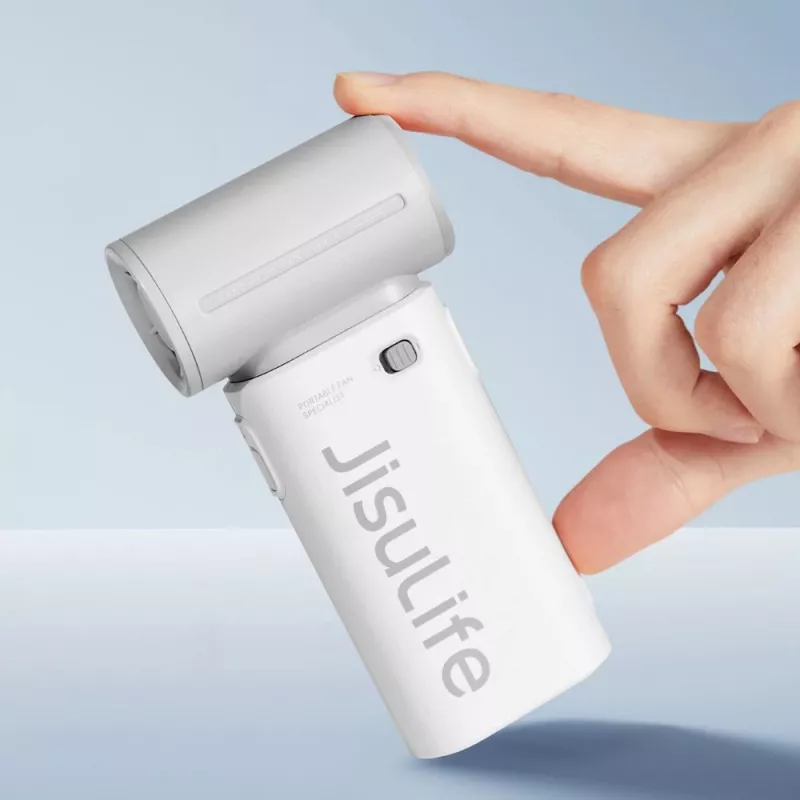JISULIFE nešiojamas ventiliatorius Life9 5000mAh USB ventiliatorius - pilka