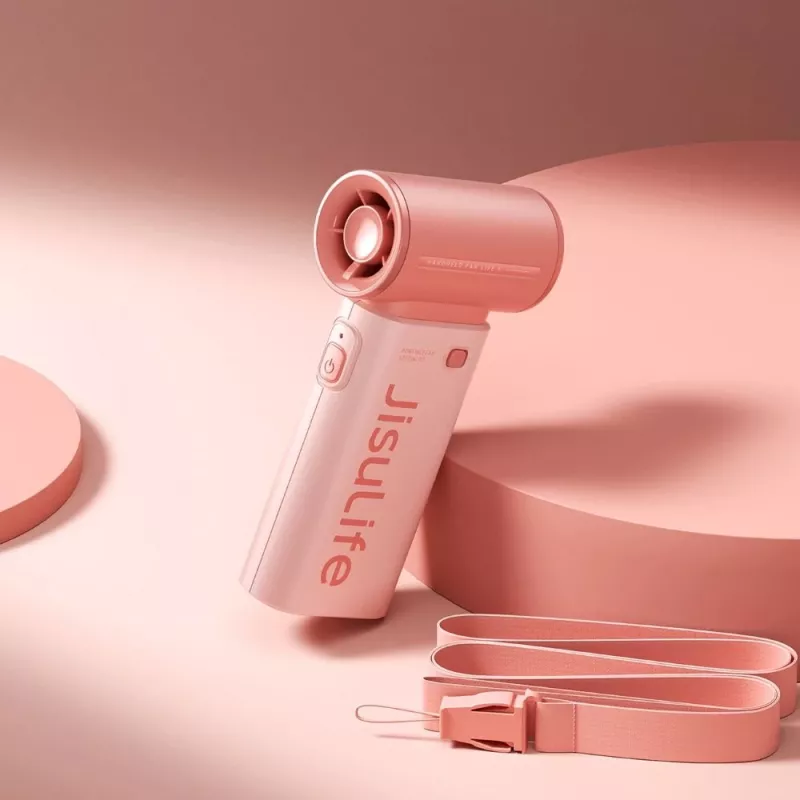 JISULIFE Nešiojamas ventiliatorius Life9 5000mAh USB maitinamas - Rožinis