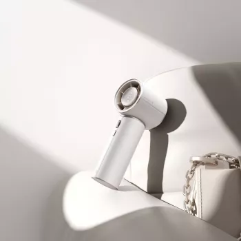 JISULIFE nešiojamas ventiliatorius Pro1 Mini 4250 mAh USB-C - baltas