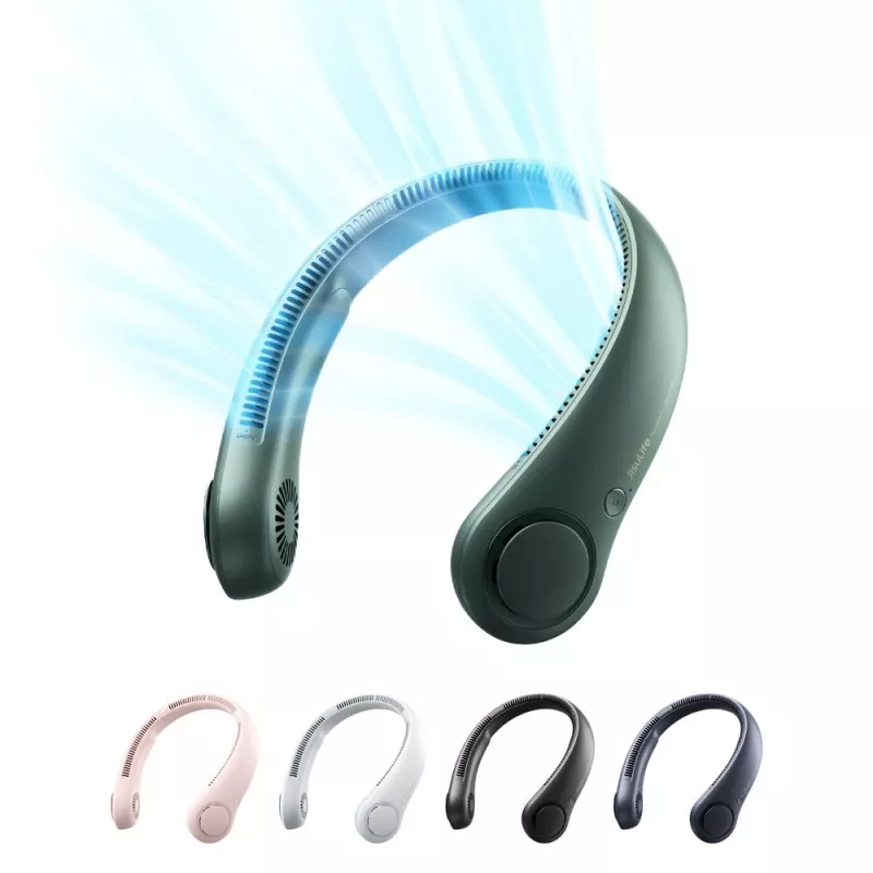 JISULIFE Neck Fan 3 tamsiai žalia