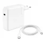 JLC 96W USB-C maitinimo adapteris su 2m USB-C kabeliu, USB PD 3.0, UK kištukas, baltas (didmeninė pakuotė)