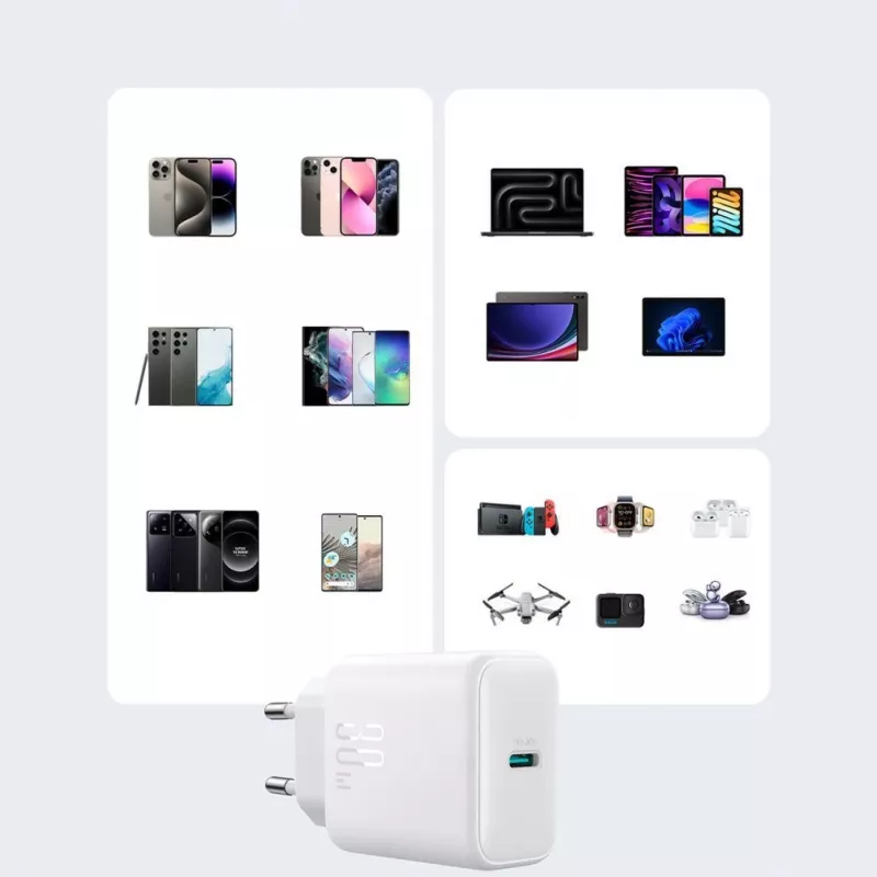JOYROOM 10000mAh 22.5W USB-C Power Bank su įmontuotu kabeliu