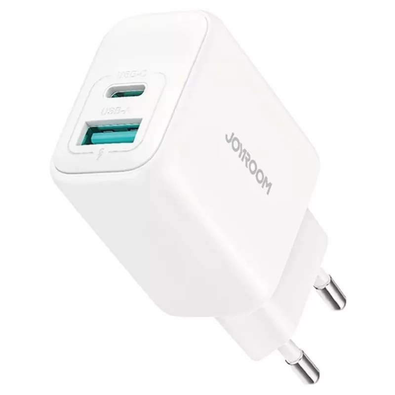 Joyroom 20W Dual-Port (USB-A + USB-C) Charger EU Plug White