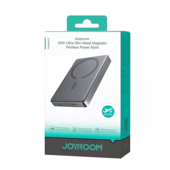 JOYROOM 20W Metal Magnetic Wireless Power Bank 10000mAh Gray
