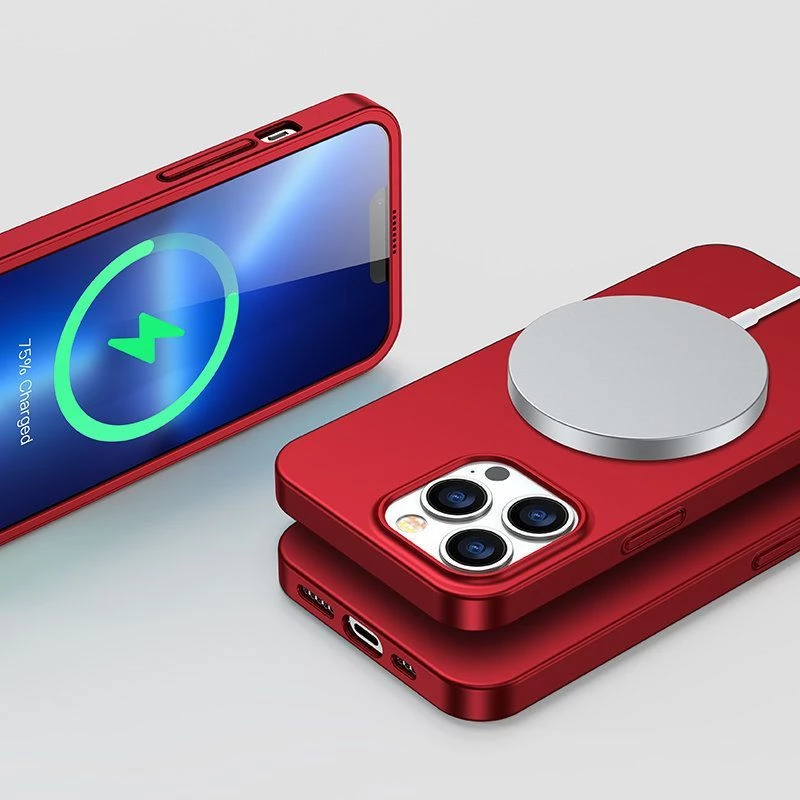 Joyroom 360 Full Case priekinis ir galinis dangtelis, skirtas iPhone 13 Pro Max + grūdinto stiklo ekrano apsauga, raudona (JR-BP928 Red)