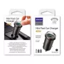 JOYROOM 45W USB automobilinis įkroviklis su USB-C ir USB-A, Power Delivery, Quick Charge 3.0, AFC, SCP, pilkas (C-A35)