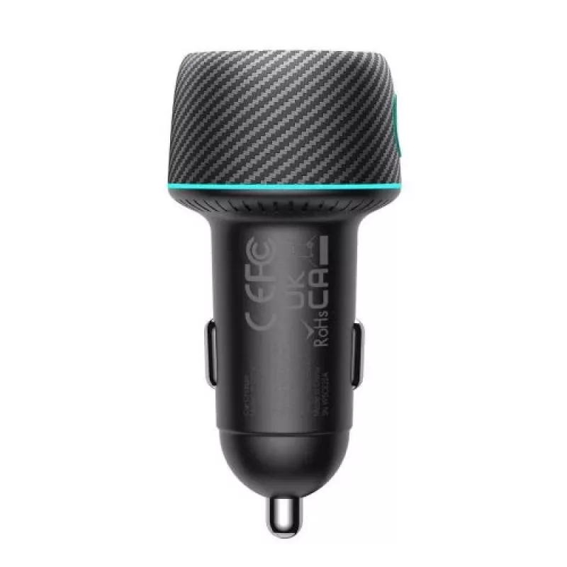 Joyroom Automobilinis įkroviklis U+C, QC 3.0, PD, 60W, RGB, Juodas (JR-CCN01)