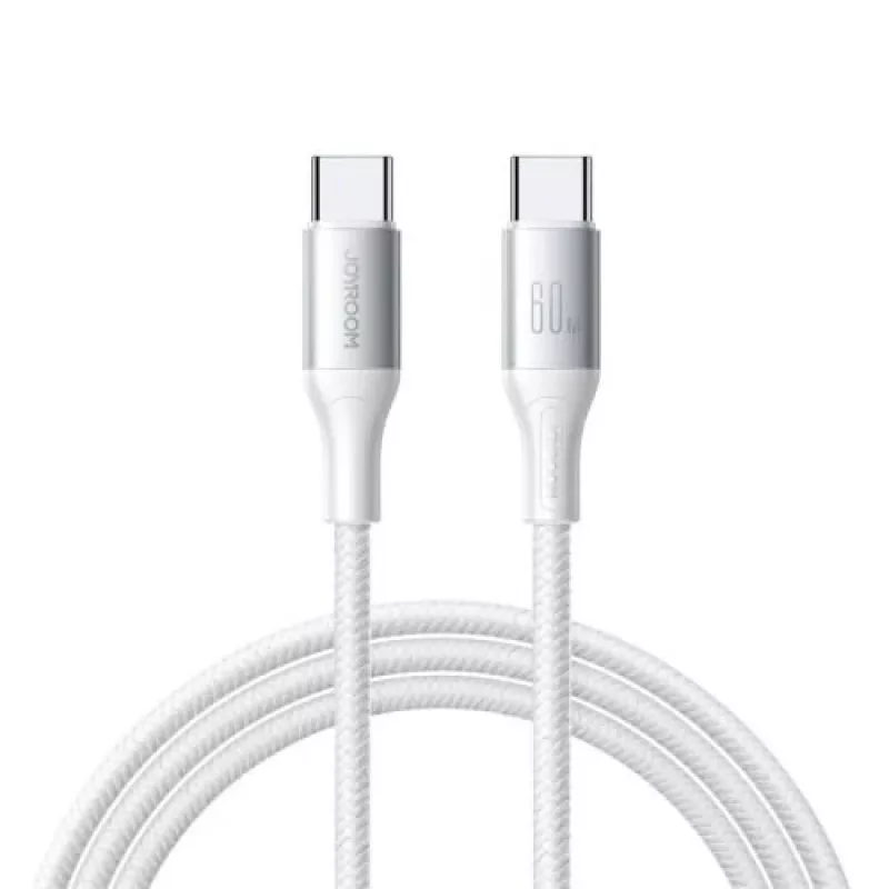 JOYROOM Flash Series USB-C į USB-C laidas A28, 60W, 480 Mbps, 2 m, baltas (S-A28-CCW2)