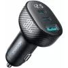 Joyroom JR-CCD04 Automobilinis įkroviklis 30W 2x USB-C USB-A su skaitmeniniu ekranu - Juodas