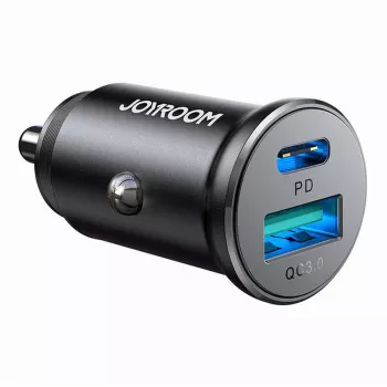 Joyroom JR-CCN05 Mini automobilinis įkroviklis 30W USB-A USB-C juodas