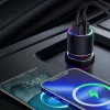 JOYROOM JR-CL10 Automobilinis įkroviklis 2x USB 24W LED apšvietimas Juodas
