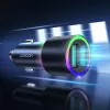 JOYROOM JR-CL10 Automobilinis įkroviklis 2x USB 24W LED apšvietimas Juodas