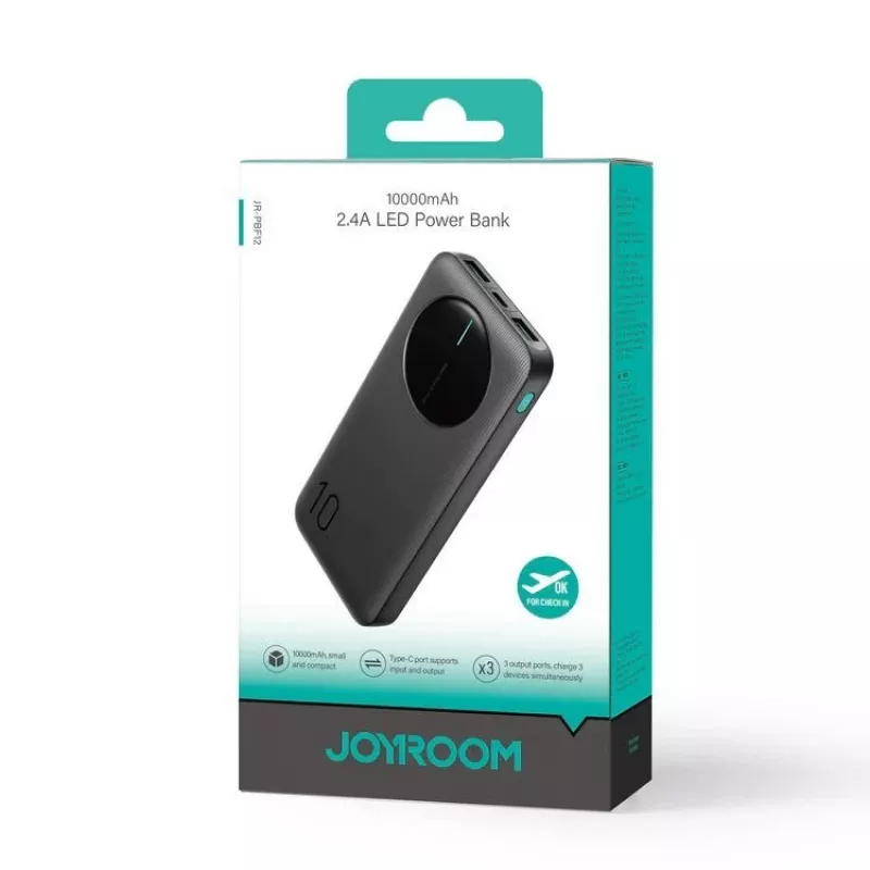 Joyroom JR-PBF12 Power Bank 10000mAh 2.4A 2x USB-A 1x USB-C Juoda