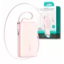 Joyroom JR-PR2L Power Bank 10000 mAh 35W su skaitmeniniu ekranu, įtraukiamais USB-C ir Lightning kabeliais (0,7 m) Rožinė