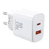 JOYROOM JR-TCF05 Flash 20W USB-C PD įkroviklis su USB-C į Lightning laidu 1m baltas