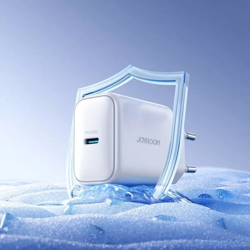 JOYROOM JR-TCF20 20W USB-C sieninis įkroviklis su USB-C į USB-C kabeliu (1m)