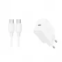 JOYROOM JR-TCF20 20W USB-C sieninis įkroviklis su USB-C į USB-C kabeliu (1m)