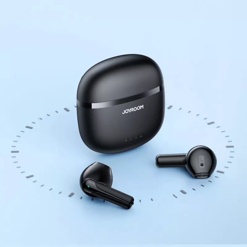 JOYROOM JR-TL11 True Wireless ausinės su ENC, IPX4 atsparumu vandeniui, Bluetooth 5.3, jutikliniais valdymais, juodos