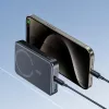 JOYROOM JR-W020 20W 10000mAh MagSafe Power Bank su USB-C į USB-C 0,25m kabeliu - juoda