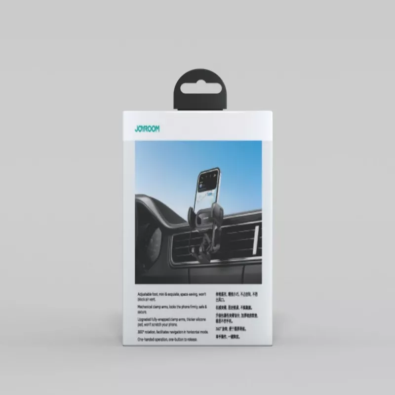 Joyroom JR-ZS351 automobilinis telefono laikiklis ventiliacijos grotelėms - sidabrinis