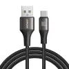 Joyroom Light-Speed Series USB-A į USB-C laidas, 100W, 1,2m, juodas (S-A25)