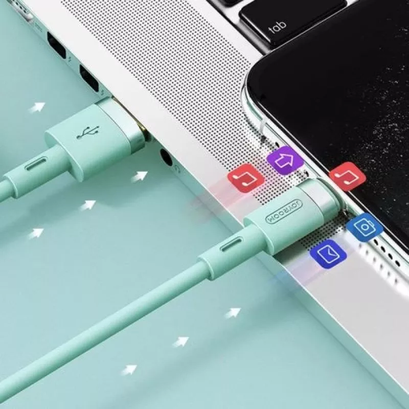 Joyroom Lightning į USB-A laidas 2.4A 1.2m juodas (S-1224N2)