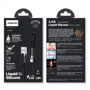 Joyroom Lightning į USB-A laidas 2.4A 1.2m juodas (S-1224N2)