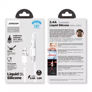 Joyroom Lightning - USB kabelis 2.4A, 1,2m, baltas (S-1224N2)
