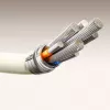 JOYROOM S-A53 USB-A į USB-C laidas su fluorescenciniu antgaliu 1,2 m smėlio spalvos
