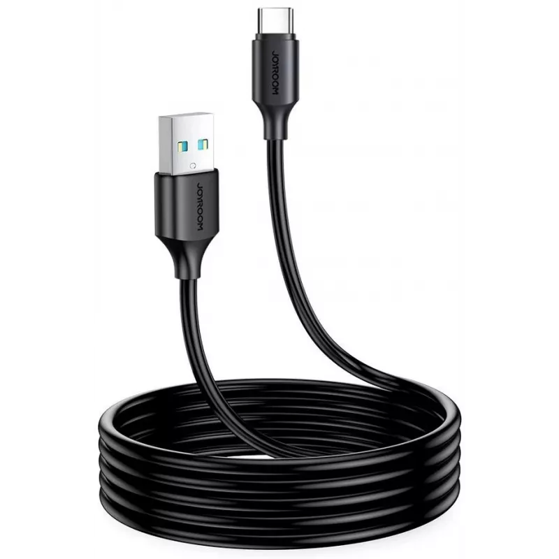 JOYROOM S-UC027A9 USB-A į USB-C laidas 2M juodas 3A greitas įkrovimas ir duomenų sinchronizavimas