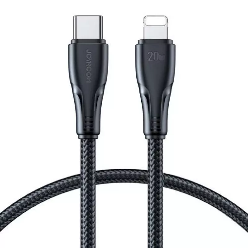 Joyroom Surpass Series USB-C į Lightning greito įkrovimo ir duomenų laidas 20W PD, 1,2 m, juodas (S-CL020A11)