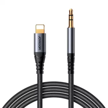 JOYROOM SY-A06 Lightning į 3,5 mm garso keitiklio kabelis, 1,2 m, juodas