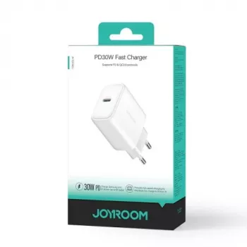 Joyroom Travel Charger Type-C PD 30W SFC PPS White (JR-TCF24)