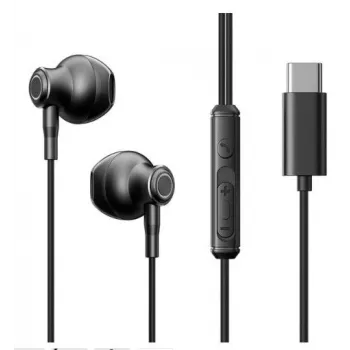 Joyroom TYPE-C Series JR-EC07 USB-C ausinės į ausis Metal Black